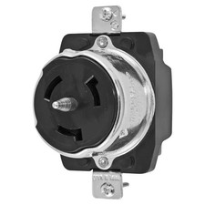 Receptáculo de bloqueo Hubbell CS8169 50A 3 fases 4 polos 4 cables conexión a tierra no NEMA