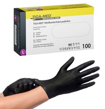 Lot de 100 gants jetables à usage unique en nitrile non-poudrés sans latex