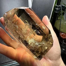 510g Natural Smoky Citrine Quartz Freeform Crystal Mineral Reiki Decor