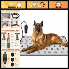 Extra Large Dog Heating Pad 47x30 in, Adjustable Temp, Energy Efficient, Cozy Pe