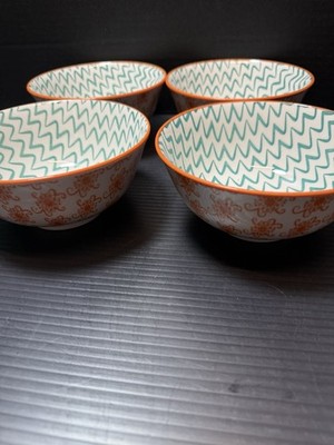 4 Dover & York Porcelain Cilio  fan  Soup Bowls 6 In 