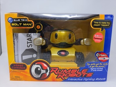 Vintage 2000 Trendmasters Rumble Robots Bolt Man Blue Team Open Box Unused