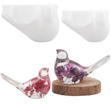 2 PCS Bird Silicone Molds 3D Bird Epoxy Resin Molds Animal Silicone Epoxy Molds