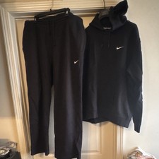 Nike Black XXL Men's Tracksuit Hoodie Pants Set Cotton Blend Fleece