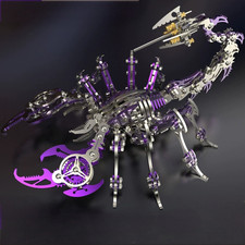 Purple Cyber Scorpion 3D Metal Mechanical Model Kit   DIY Alloy Puzzle Toy
