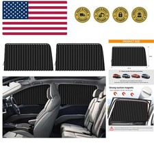 Car Side Window Sun Shades - Privacy Magnetic Black 2 Pcs Covers Blinds Curta...