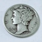 1942 D MERCURY DIME *90% SILVER, Circulated Coin, Free Shipping #6769