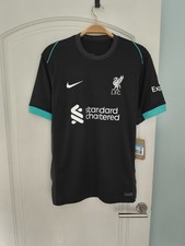 Nike Liverpool FC 24/25 Away Soccer Jersey Black FN8780-322 NWT Men's Size M