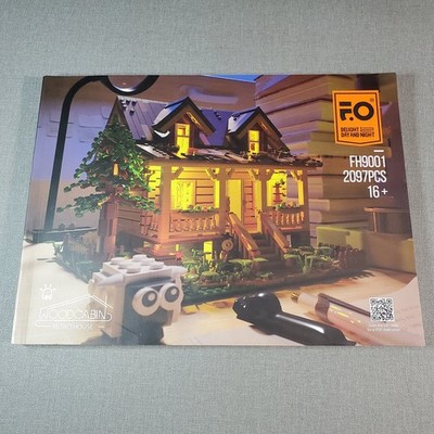 Funwhole WOODCABIN Retro House FH9001 Building Blocks Set MANUAL Only