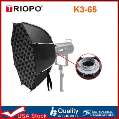 US TRIOPO K3-65 Quick-Setup Octagon Softbox Grid For Godox SmallRig LED Light