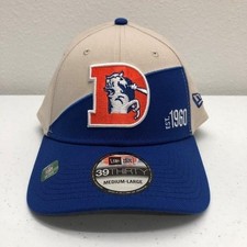 Denver Broncos Hat Cap Fitted Mens Large 58 Blue NFL Football 39THIRTY New Era