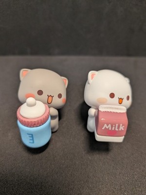 Peach Riot Goma Bottle & Peach Milk Mini Figure Set Blind Box Authentic Rare