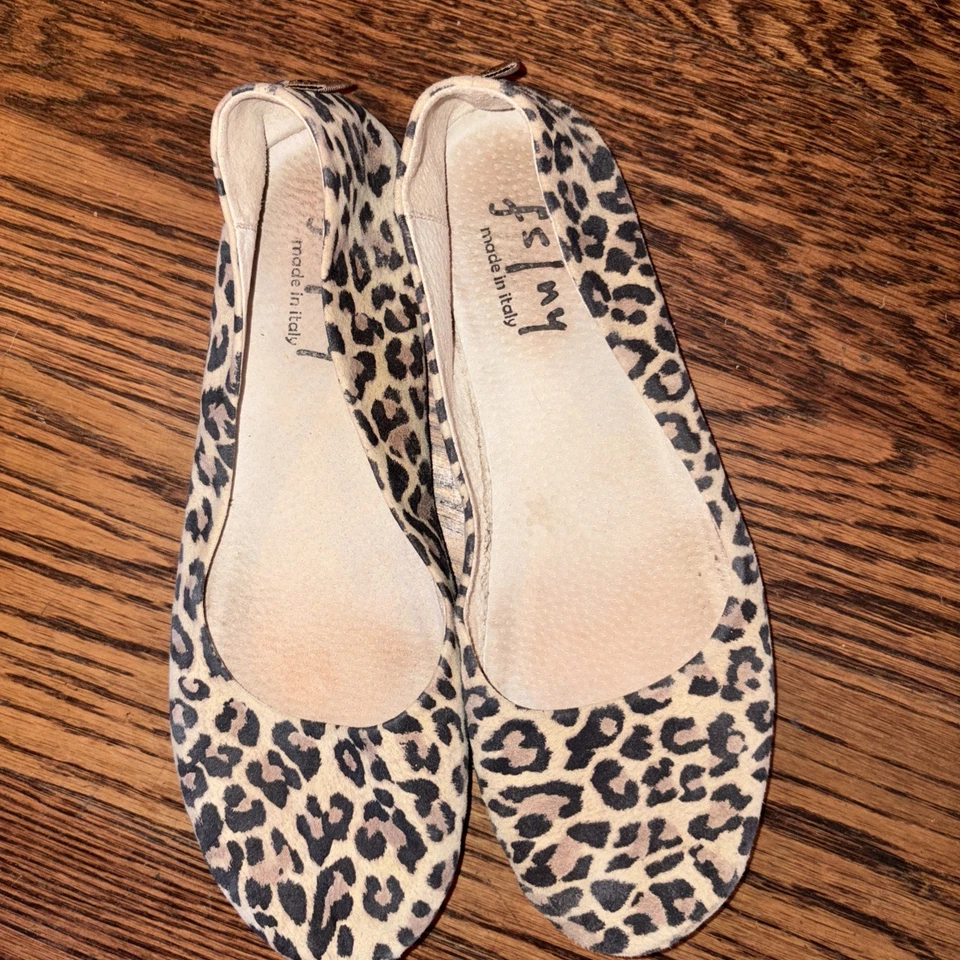 FSNY Italia Mujer Talla 9 Zapatos Guepardo Cómodos Moda Ballet Mocasín Plano Foto 2 de 3