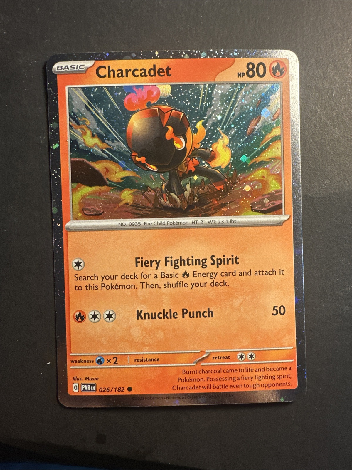 2023 Pokémon S&V Paradox Rift COSMIC Holographic Holo Charcadet 26 /193