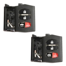 2 Key Fob Remote 4b Flip Shell Case Replacement for Mazda BGBX1T478SKE125-01