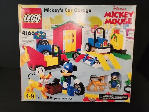 LEGO Mickey Mouse 4166 Car Garage Building Set. Open Box, Not Used