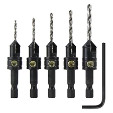 Make it Snappy Tools Quick-Change 5-Pc. Countersink Drill Bit Set. Proudly Ma...