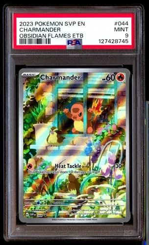 PSA 9 Charmander 044 Obsidian Flames Elite Trainer Box Pokemon