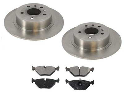 Rear Solid Disc Brake Rotors & Brake Pads For Saab 9-5 3.0L Turbo 2000 2002 2003