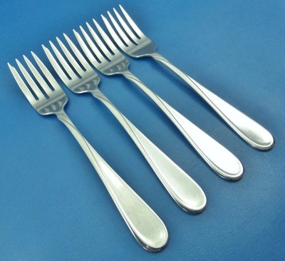 4 Oneida FLIGHT RELIANCE USA Stainless 6-3/4'' Salad Forks