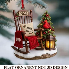 2D Personalized Memorial Christmas Ornament, In Loving Memory Ornament