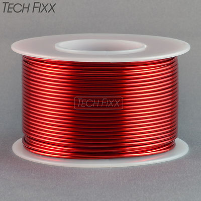 Magnet Wire 18 Gauge AWG Enameled Copper 100 Feet Coil Winding and Crafts Red