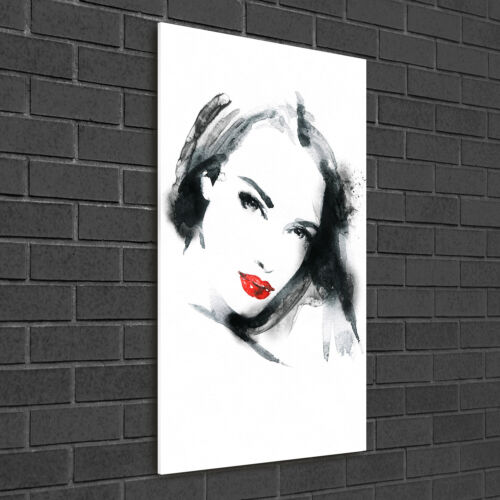 Art mural imprimé verre Tulup 50x100 - Portrait de femme - Photo 1/5