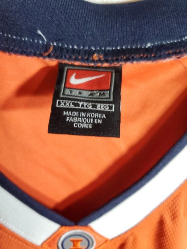 Y2K Nike Team Illinois Fighting Illini Dee Brown Basketball Jersey 11 Orange XXL - Bild 3 von 12