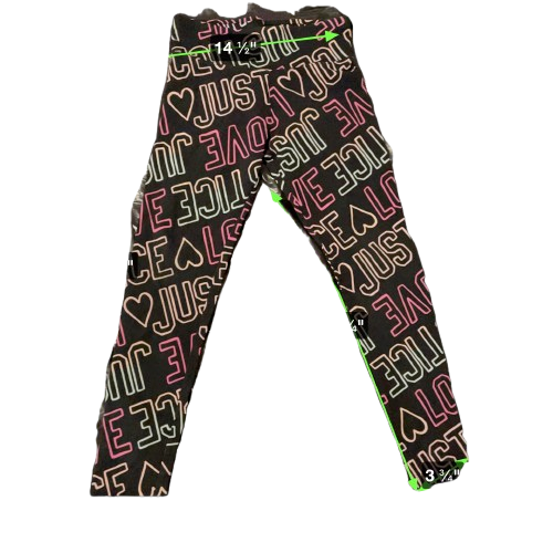 Justice Multicolor Leggings Justice Love Size 14 Girls - Picture 3 of 3
