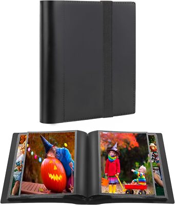 Aevdor Small Photo Album 4x6 Photos Black Inner Page with 64 Pockets, 
