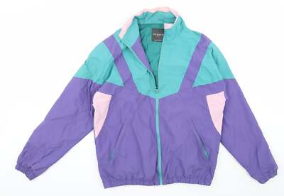 Primark Womens Purple Striped Jacket Coat Size S