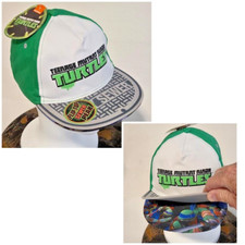 Teenage Mutant Ninja Turtles TMNT Hat Flip-Top Sewer Peak Youth White Green NWT