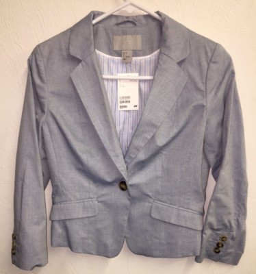 NEW H & M Blazer Jacket Single Button Size 6 NWT HM Classy Coat