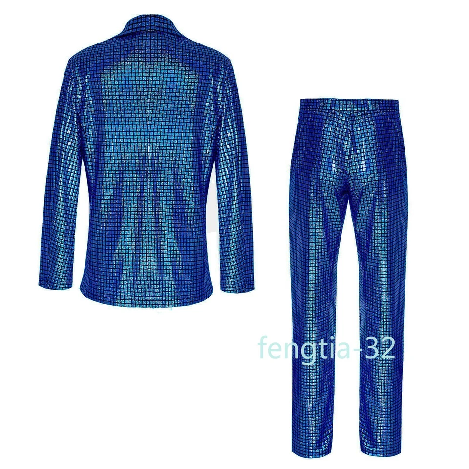 Para hombres Cosplay Blazer Disco Disfraz Fiesta Escenario Brillante Genial Show Uniforme Halloween Foto 4 de 4