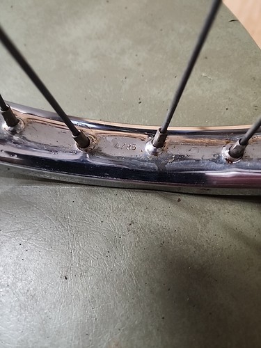 1985 PUCH MOPED MAXI MAGNUM ETC D1.10 x17" CHROME FRONT RIM CHEAP PARTS L$$K - Picture 23 of 24
