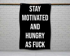 Home Gym Motivational Flag Banner for Garage Decor - Inspiring Wall Art