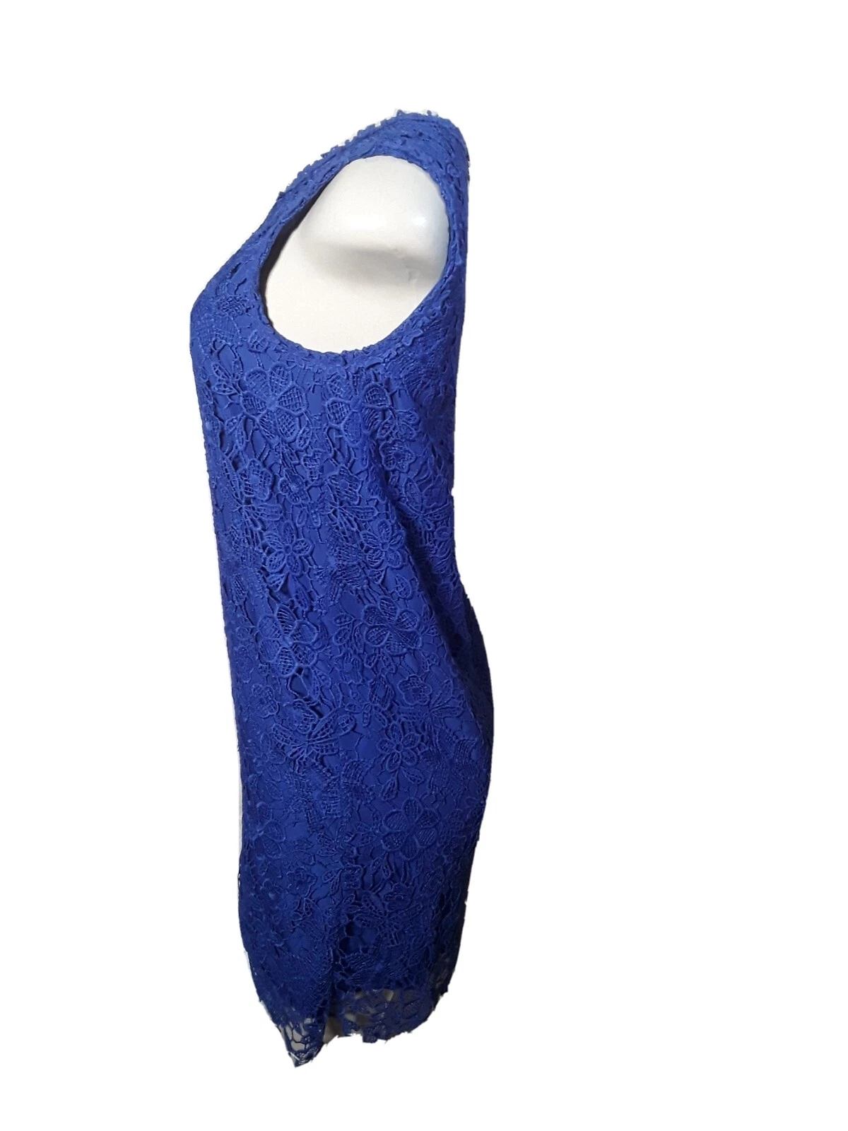 Abito in pizzo blu senza maniche Kate Spade per ragazze taglia 14 sovrapposizione giovanile formale