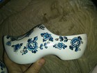 Pair Of Dutch Holland Blue Delft Windmill Clogs wood — photo 6