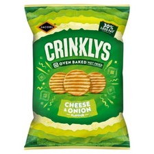 Jacob's Crinklys Cheese & Onion Snacks 90g X 15
