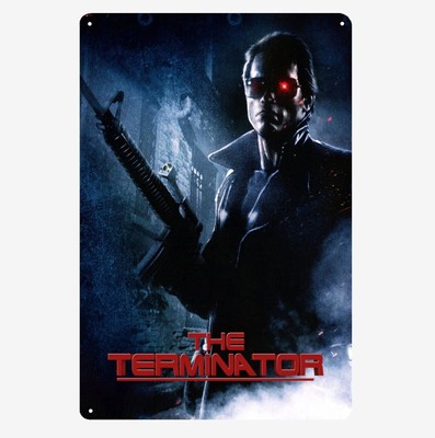 Terminator Arnold Schwarzenegger Film Metall Poster Blechschild - 20x30cm Platte