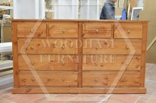 HANDMADE AYLESBURY SOLID PINE 4+6 DRAWER CHEST IN GOLDEN OAK (NOT FLATPACKED)