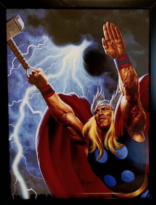 Thor　フォトサイン Chris Hemsworth Signed A4 Framed Printed Autograph Print Thor