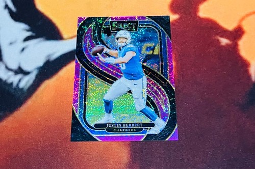 2024 Panini Select Premier Level Justin Herbert Pink Glitter Prizm 15 