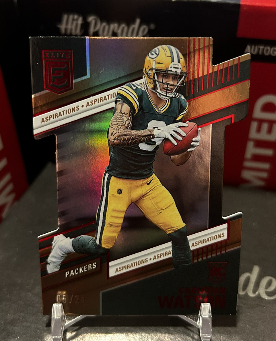 2022 DONRUSS ELITE #152 CHRISTIAN WATSON ROOKIE ASPIRATIONS DIE-CUT /24 PACKERS