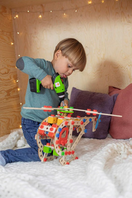 Eichhorn - Constructor Hubschrauber Bausatz   Konstruktionsspielzeug Aus Holz...
