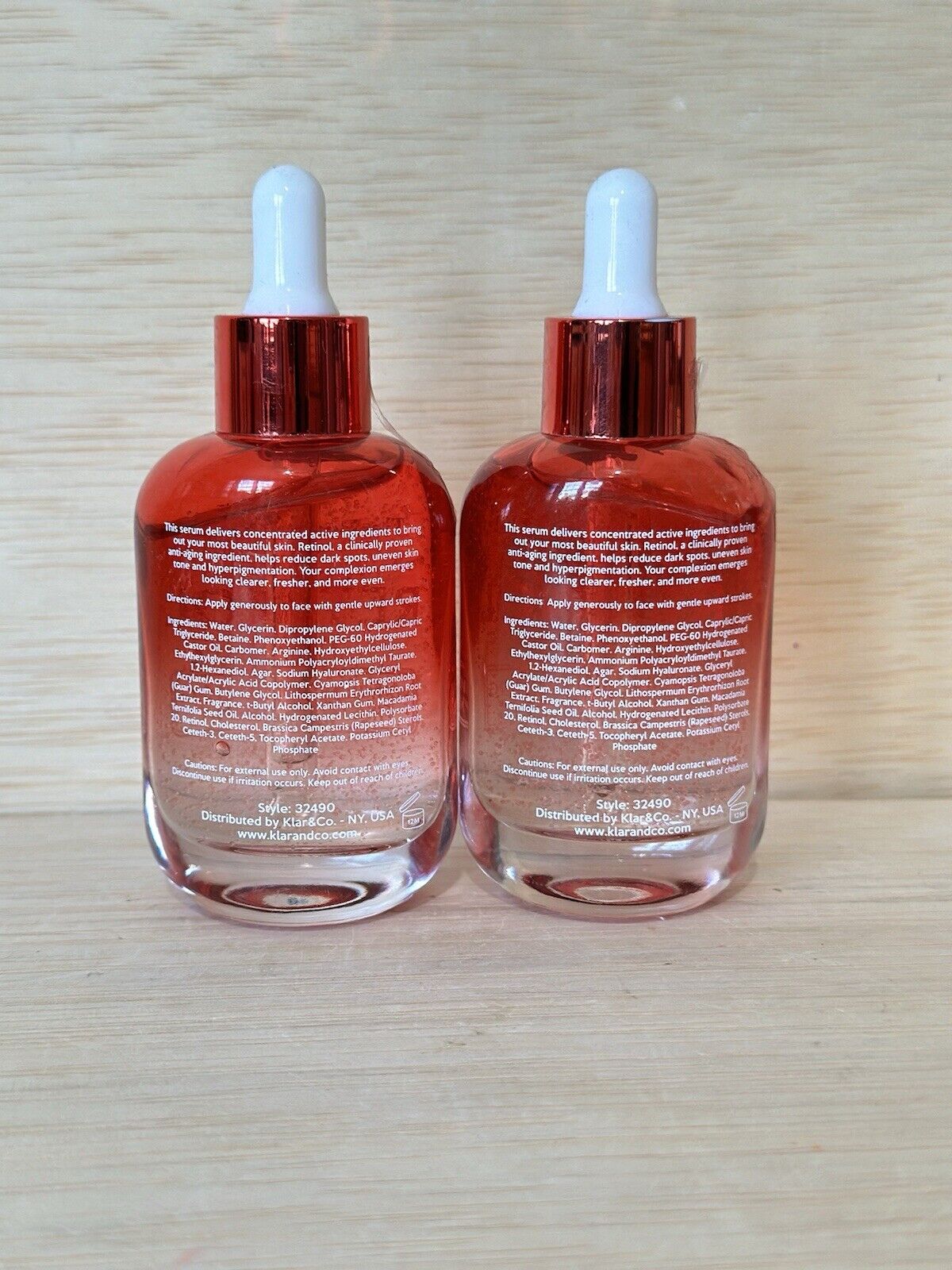 Lot 2-The Beauty Elixir Retinol Wrinkle Reducing Facial Serum Exp 3/27 & 5/27