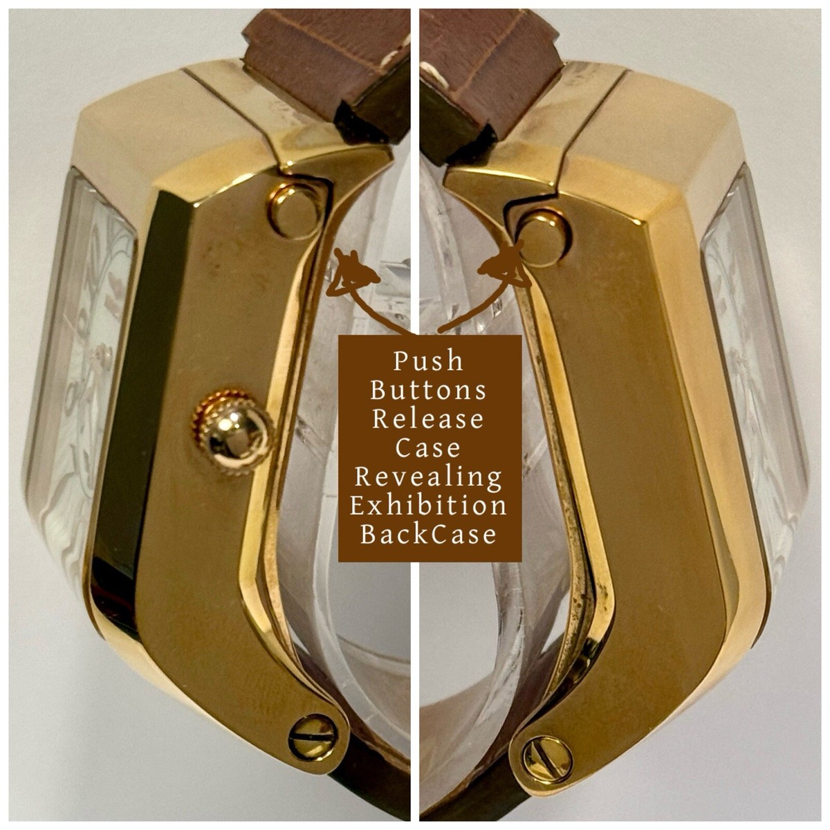 ETA 2824 | FLIP Times Square | Swiss Auto |36mm Rosetone Rectangle