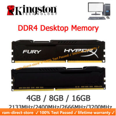 #ad FURY DDR4 8GB 16GB 4GB 32GB 2666MHz PC4 21300 Desktop RAM Memory DIMM 288 $38.95