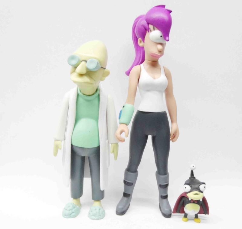 Toynami Futurama Leela PROFESOR FARNSWOR Nibbler Kidrobot action figure