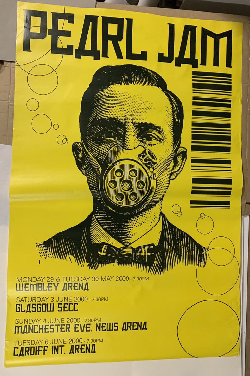 Large 2000 UK Tour Pearl Jam Poster | eBay Australia
